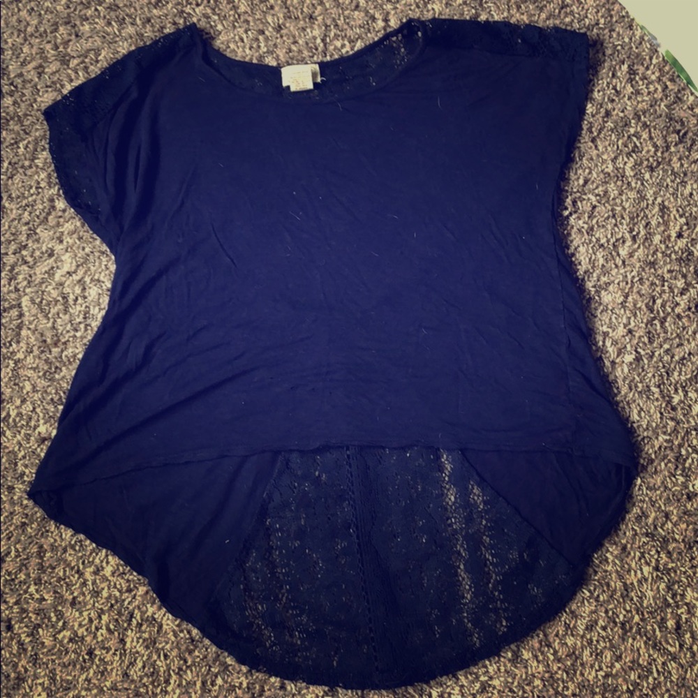 High low lace shirt